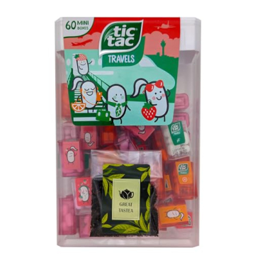 Tic Tacs Travels Mini Packs - Individual Packets with Delicious Flavored Drops for On-the-Go Enjoyme...