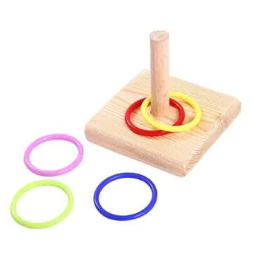 YIUIRUOI A Set of Parrot Intelligence Training Toys, Colorful Stackable Rings Small Sun Ring Training Toy Suitable for Most Pet Birds
