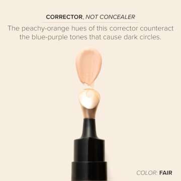 DRMTLGY Luminous Eye Corrector SPF 41, Under Eye Color Corrector for Dark Circles, Anti-Aging Tinted Eye Cream, Hydrating Eye Serum with Peach Undertone, Fair