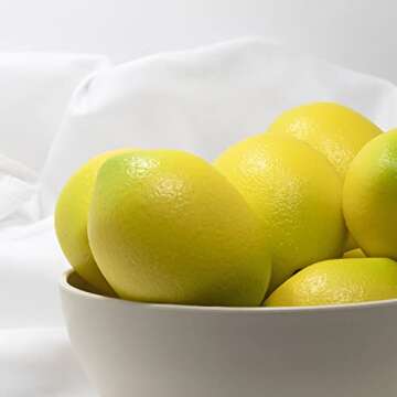 WsCrofts 12 Artificial Lemons for Home & Party Decor
