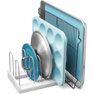 YouCopia StoreMore Adjustable Pan and Lid Rack for Effortless Kitchen Organization