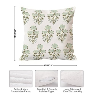 Elegant Mughal Gardens Floral Pillow Covers for Home Decor