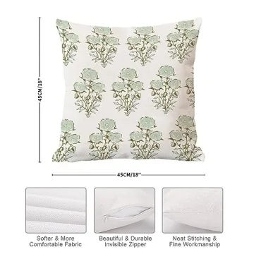 Elegant Mughal Gardens Floral Pillow Covers for Home Decor