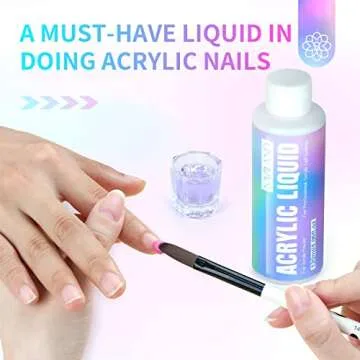 SAVILAND Acrylic Nail Kit with Nail Drill: Professional 0.5Oz Clear/White/Pink Acrylic Powder and Liquid Set with Nail Drill Acrylic Nail Brush, Nails Kit Acrylic Set for Beginners DIY & Nail Salon