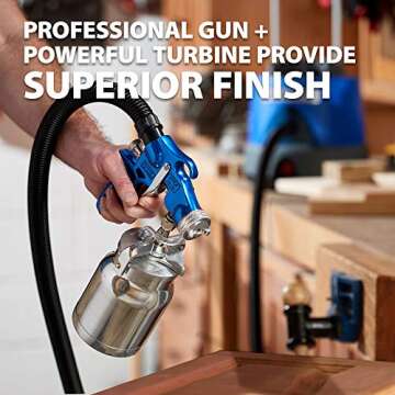 Earlex HV5500 HVLP Spray Station Paint Sprayer for Woodworking and Furniture Refinishing, 2-Stage Tu...