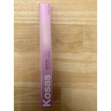 Kosas Brow Pop - Longwear Eyebrow Makeup, Dual-Sided Defining Pencil with Castor Oil for Soft, Natural Look of Real Hair - Medium Chocolate Brown