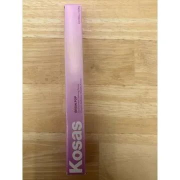 Kosas Brow Pop - Longwear Eyebrow Makeup, Dual-Sided Defining Pencil with Castor Oil for Soft, Natural Look of Real Hair - Medium Chocolate Brown