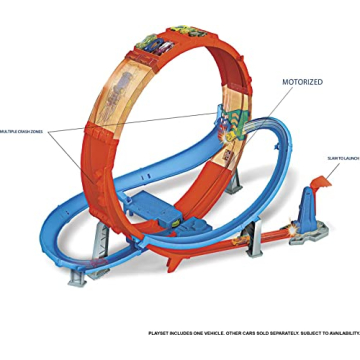 Hot Wheels Massive Loop Mayhem Track Set for Thrilling Races