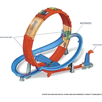 Hot Wheels Massive Loop Mayhem Track Set for Thrilling Races
