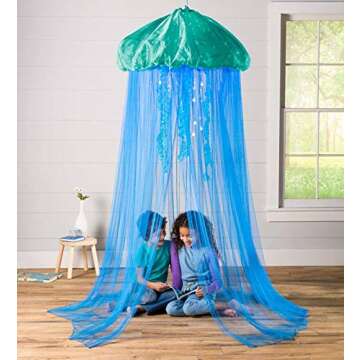 HearthSong Aquaglow Jellyfish Hideaway Bed Canopy