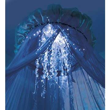 HearthSong Aquaglow Jellyfish Hideaway Bed Canopy