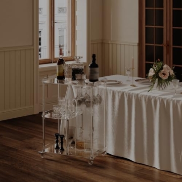 Stylish HMYHUM Acrylic Bar Cart with Wheels
