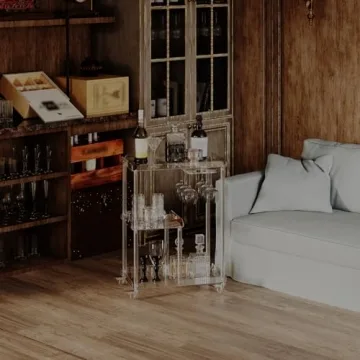 Stylish HMYHUM Acrylic Bar Cart with Wheels