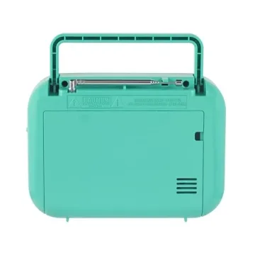 Studebaker SB2000TS Teal/Silver Retro Classic Portable AM/FM Radio with Aux Input