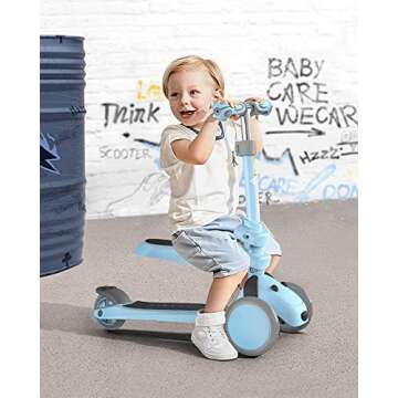 Toddler Scooters for Kids 2-5,3 Wheels Scooter for Kids 1-3 Years Old with Seat,Children Scooter for Toddlers/Kids Age 1-3/4-6/5-8