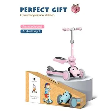 Toddler Scooters for Kids 2-5,3 Wheels Scooter for Kids 1-3 Years Old with Seat,Children Scooter for Toddlers/Kids Age 1-3/4-6/5-8