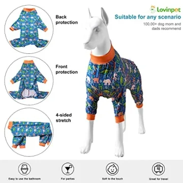 LovinPet Large Breed Dog Pajamas for Healing Comfort
