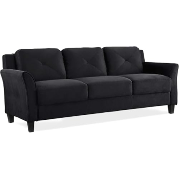 Lifestyle Solutions Grayson Sofa in Black for Stylish Comfort