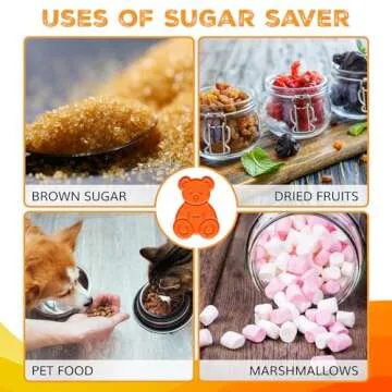 ENOLVO Brown Sugar Bear - Terra Cotta Brown Sugar Keeper to Maintain Food Moisture in Container, Saver for Food Storage Containers, Reusable Terracotta Discs - 1 Pack