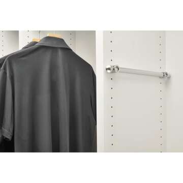 Rev-A-Shelf 14" Pull Out Valet Rod - Stylish Closet Organizer