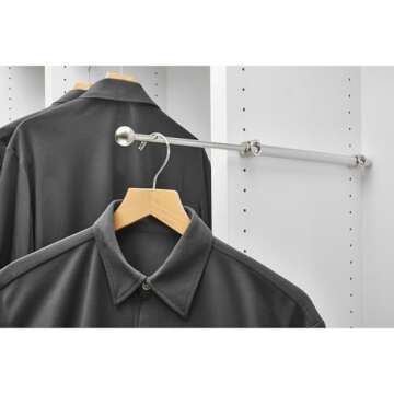 Rev-A-Shelf 14" Pull Out Valet Rod - Stylish Closet Organizer