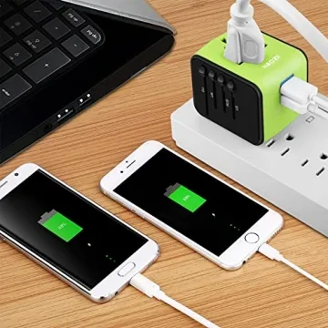 Universal Travel Adapter for 150+ Countries with USB Ports
