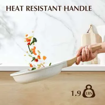 SENSARTE Nonstick Ceramic Frying Pan Skillet with Lid, 8 Inch Omelet Pan, Healthy Non Toxic Chef Pan, Induction Compatible Egg Pan with Heat Resistant Handle, PFAS-Free