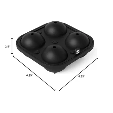 glacio Ice Ball Maker Mold - Durable & Flexible, No Plastic, Large Spheres for Chill-to-Perfection Drinks, Easy Release Ball Ice Cube Mold, Reusable, Eco-Friendly Whiskey Ice Ball Maker