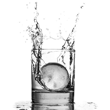 glacio Ice Ball Maker Mold - Durable & Flexible, No Plastic, Large Spheres for Chill-to-Perfection Drinks, Easy Release Ball Ice Cube Mold, Reusable, Eco-Friendly Whiskey Ice Ball Maker