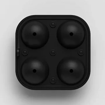 glacio Ice Ball Maker Mold - Durable & Flexible, No Plastic, Large Spheres for Chill-to-Perfection Drinks, Easy Release Ball Ice Cube Mold, Reusable, Eco-Friendly Whiskey Ice Ball Maker