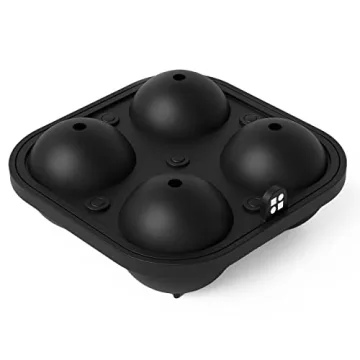 glacio Ice Ball Maker Mold - Durable & Flexible, No Plastic, Large Spheres for Chill-to-Perfection Drinks, Easy Release Ball Ice Cube Mold, Reusable, Eco-Friendly Whiskey Ice Ball Maker