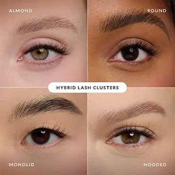 Velour-Xtensions™ Lash Clusters, 18 Individual Cluster Eyelash Extensions, Lightweight & Fluffy Lash Extensions, Soft & Comfortable Eyelash Clusters, Natural Lashes All Eye Shapes (Hybrid)