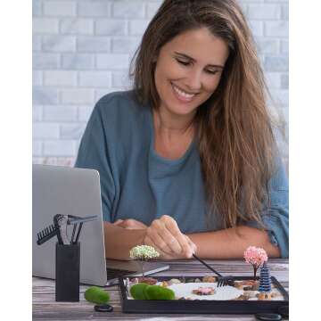 Mini Zen Garden Kit – 21pc Desktop Meditation Set