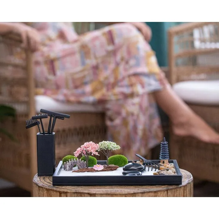 Mini Zen Garden Kit – 21pc Desktop Meditation Set