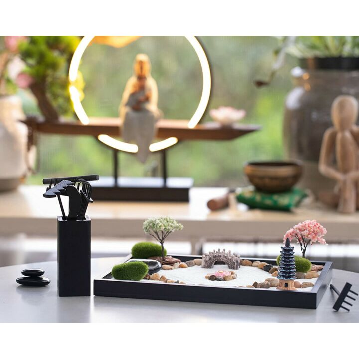 Mini Zen Garden Kit – 21pc Desktop Meditation Set