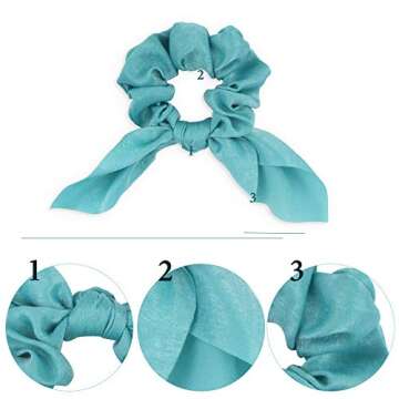 Beautiful 12 Pack Bow Scrunchies for Women - Stylish Hair Accessories