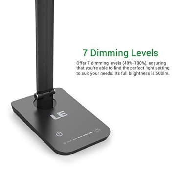 LE Dimmable LED Desk Lamp with Adjustable Brightness Levels