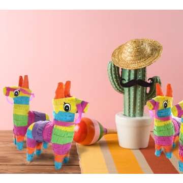 GIFTEXPRESS 6 Pack Mini Donkey Pinata - Perfect for Birthdays & Fiestas!