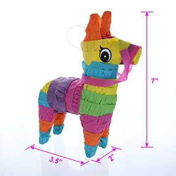 GIFTEXPRESS Colorful Mini Donkey Pinatas for Parties