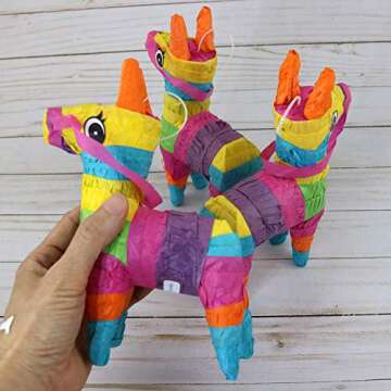 GIFTEXPRESS Colorful Mini Donkey Pinatas for Parties