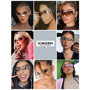Stylish KIMORN Wrap Around Y2K Sunglasses for Men & Women
