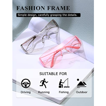 Stylish KIMORN Wrap Around Y2K Sunglasses for Men & Women