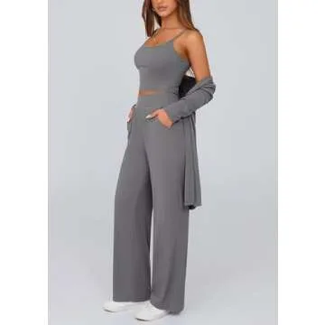 PRETTYGARDEN Women’s 3 Piece Spring Pajama Lounge Set