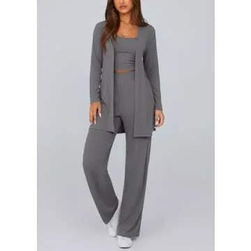 PRETTYGARDEN Women’s 3 Piece Spring Pajama Lounge Set