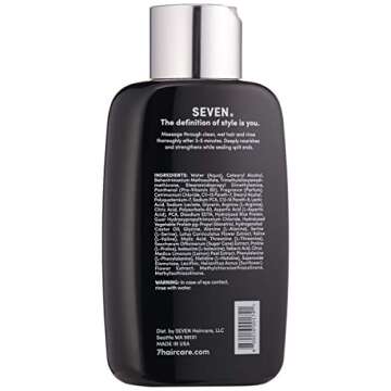 SEVEN Haircare KENTE BOND Conditioner for Split Ends + Damaged Hair, Sulfate Free, Cruelty Free with Amino Acid Complex, Guar Gum & Pro Vitamin B5 for Men & Women, Made in USA, 10 oz