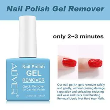 ZODENIS Gel Nail Polish Remover -2 Pack, Professional Remove Gel Nail Polish, Remove Soak-Off Gel Polish, Peel Off In 3-6 Minutes