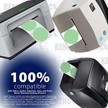 2” Circle Direct Thermal Perforated Stickers Labels for Barcodes, Address, Small Business Labeling, Inventory and Color Coding – Compatible with Zebra, Rollo, Munbyn, and More (Green, 1 ROLL)