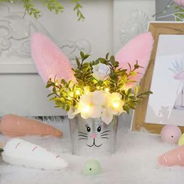 Charming Bunny Table Decor for Easter Celebrations