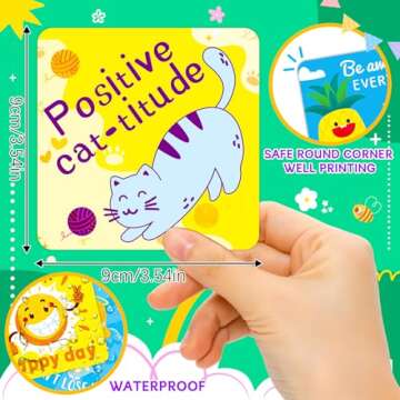 YTSQLER Lunch Box Notes for Kids, 120 Motivational Inspirational Lunch Notes Cards for Kids Girls Boys with Punny Reward Stickers, Thinking of You Cards Kids Lunch Accessories School Supplies
