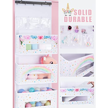 WERNNSAI Unicorn Over Door Organizer - Perfect for Kids Storage